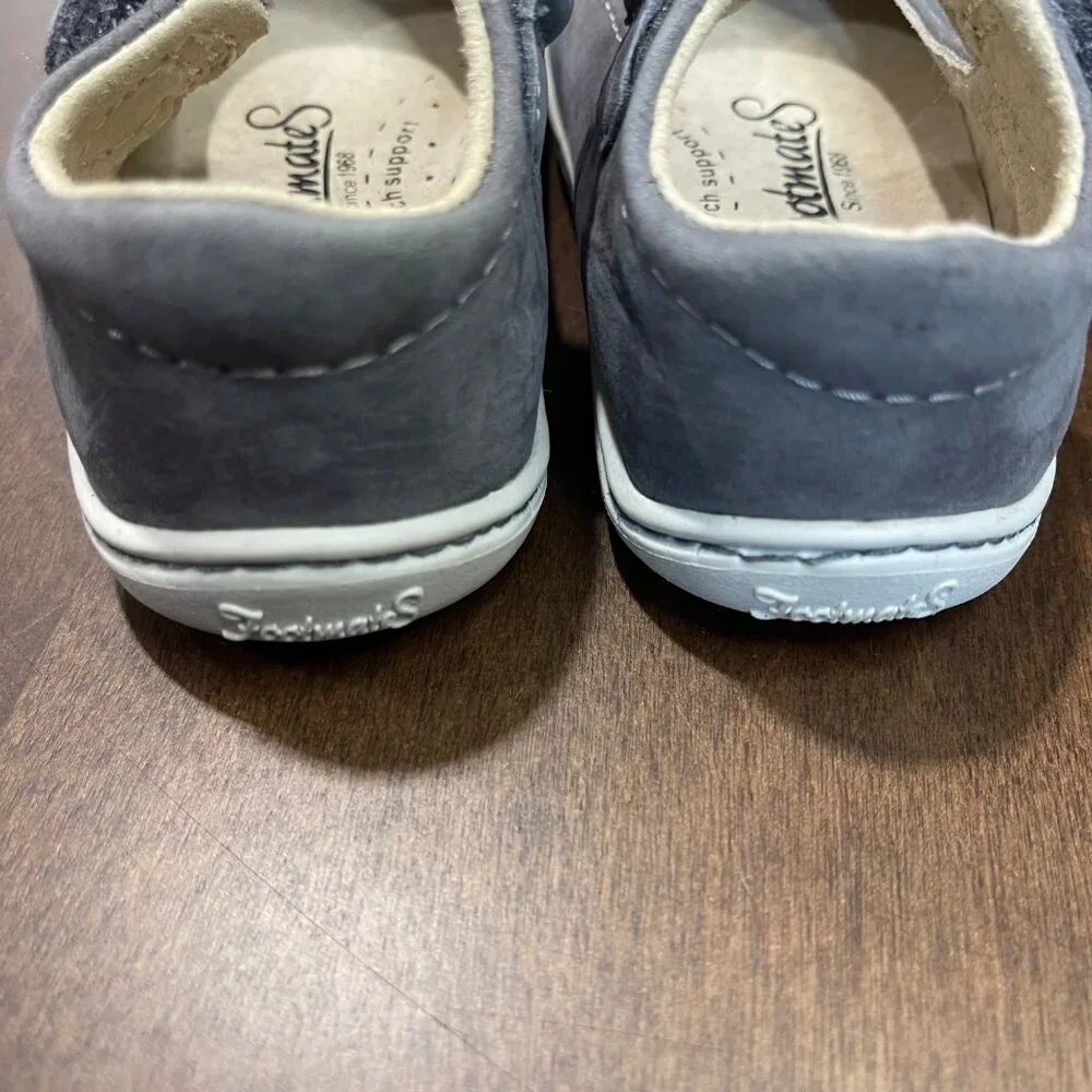 Footmates Stacy Leather Mary Jane Shoes‎ Baby Size 3 Gray Formal Casual Walker